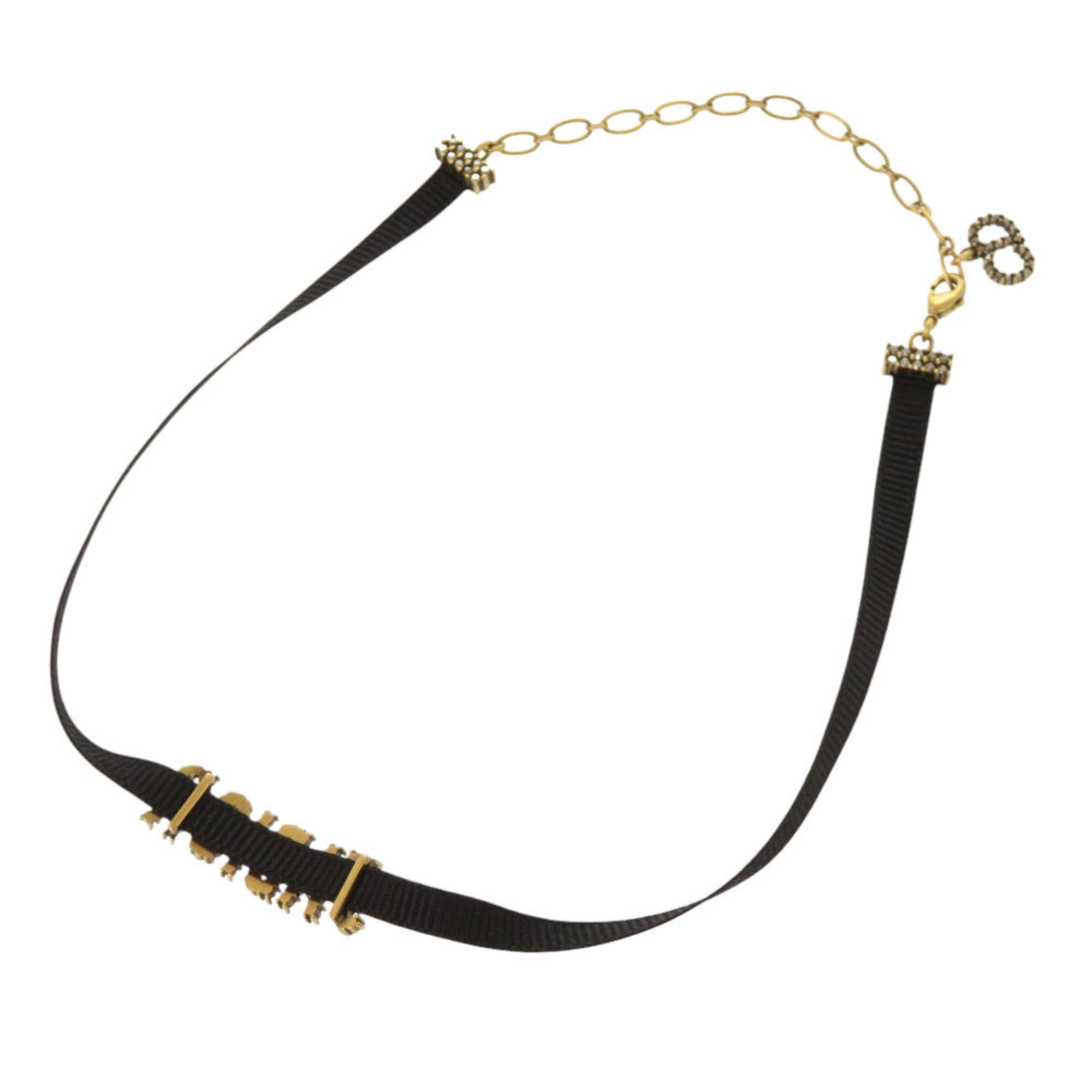 Christian Dior J'ADIOR Velour Stone Black Choker 0561 — Like New