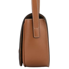 CELINE Folco Cuir Triomphe Shoulder Bag, Brown, Women's, Luxs, Pre-owned Brands — Like New