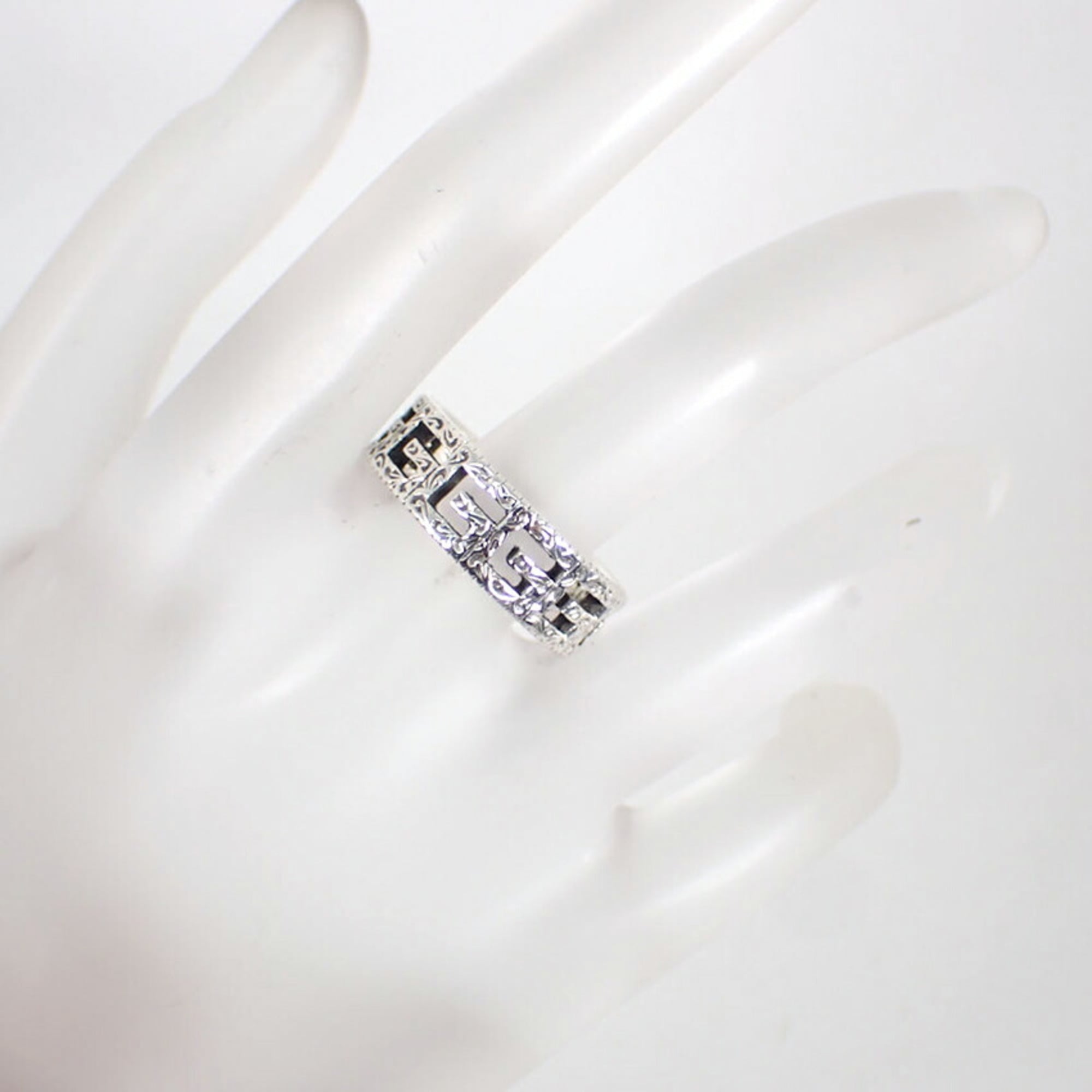 GUCCI 925 Arabesque Square G Ring, Size 14 — Like New