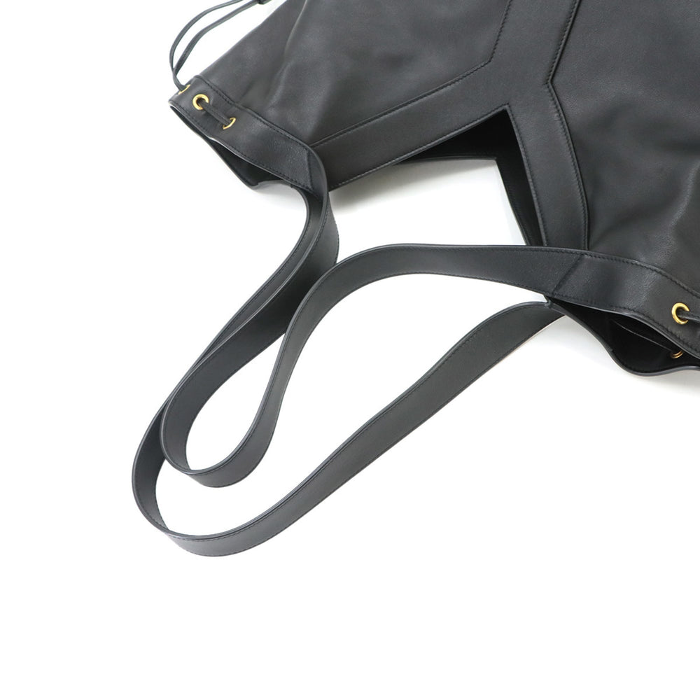 Saint Laurent Y Hobo Tote Handbag, Leather, Black, 833160 Bag — New - Store Return