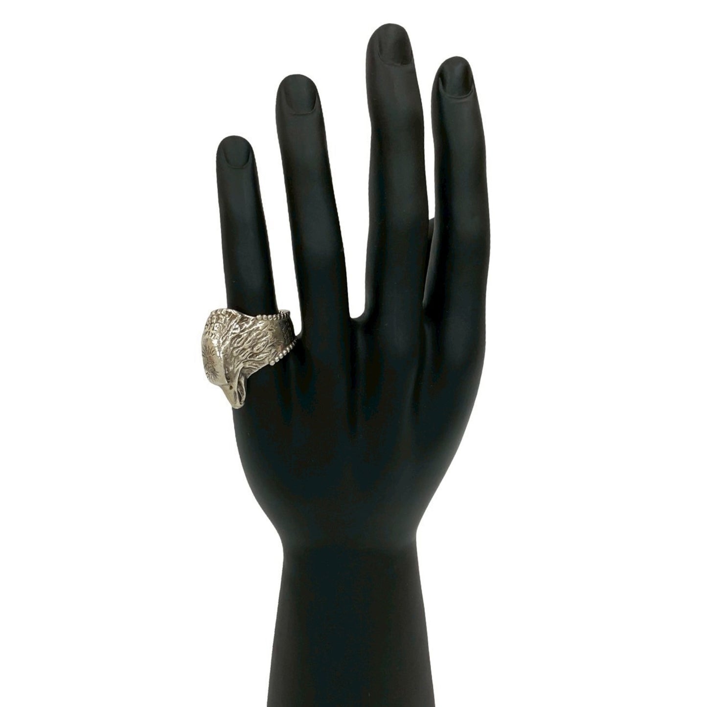 GUCCI Anger Forest Eagle Head Motif Silver 925 Ring, Accessory, 41082