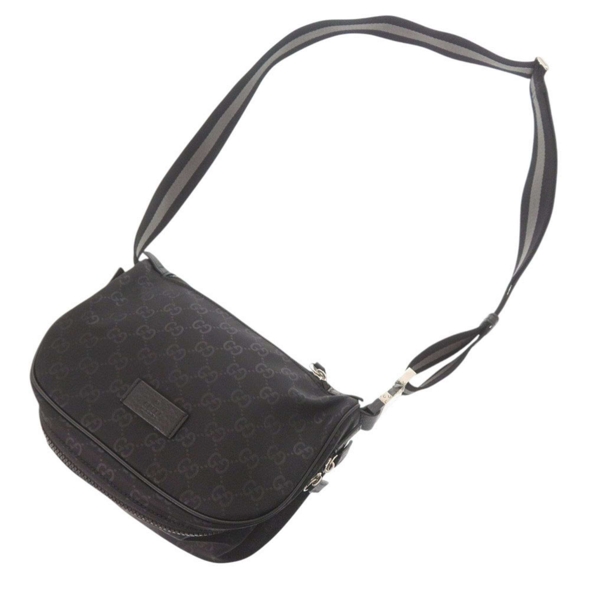 Like new Gucci GG nylon black shoulder bag 0637 GUCCI — Like New