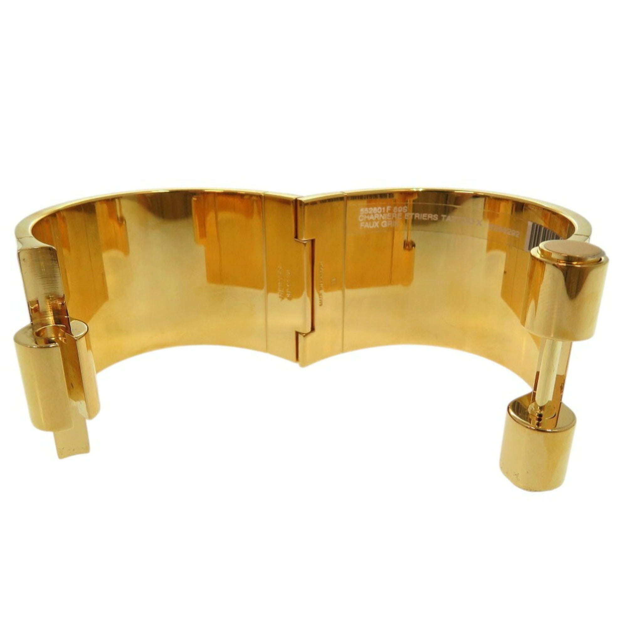 Unused Hermes GM enamel bangle bracelet Charnier gold 1874HERMES — New - Store Return
