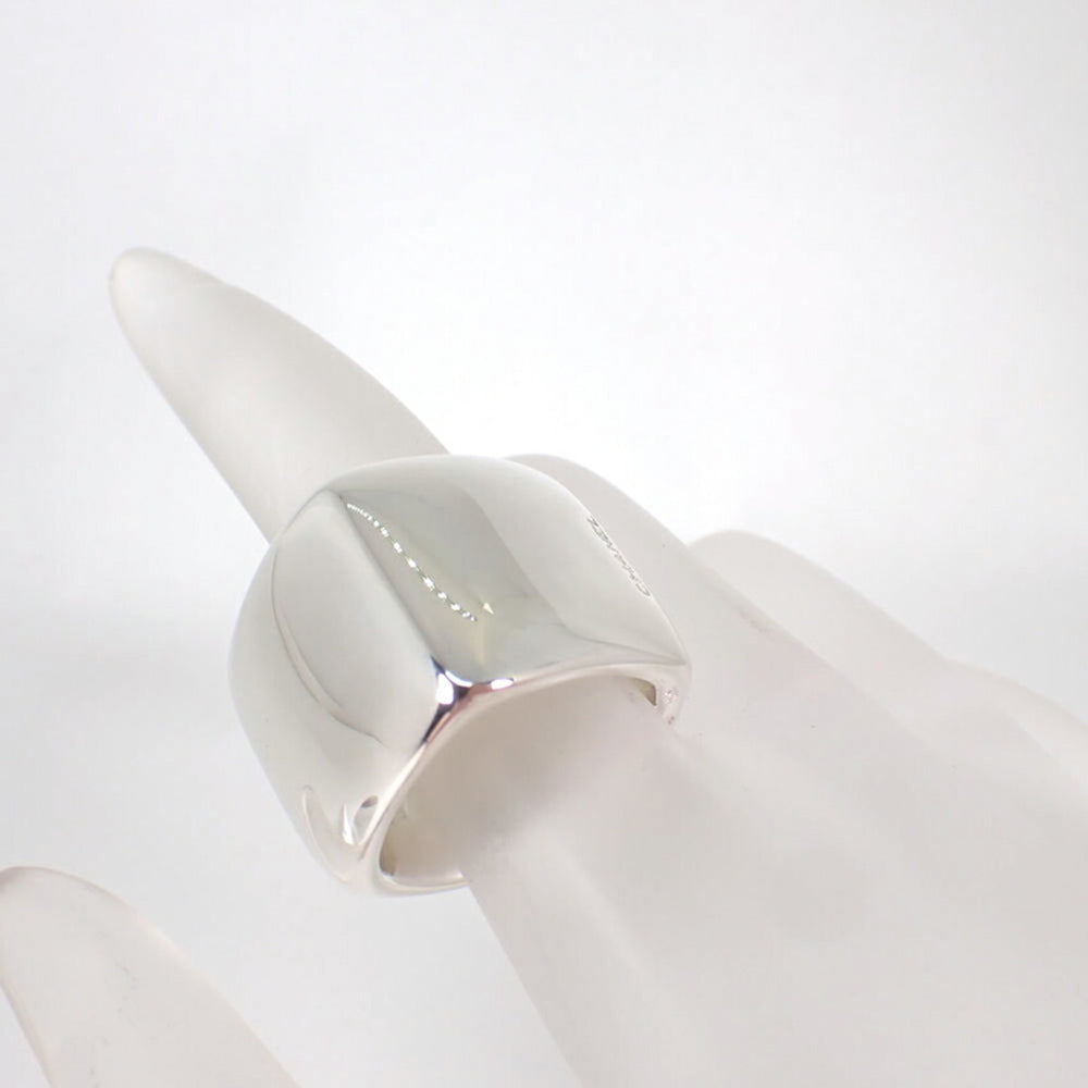 CHANEL 925 Square Wide Ring, Size 15 — Like New
