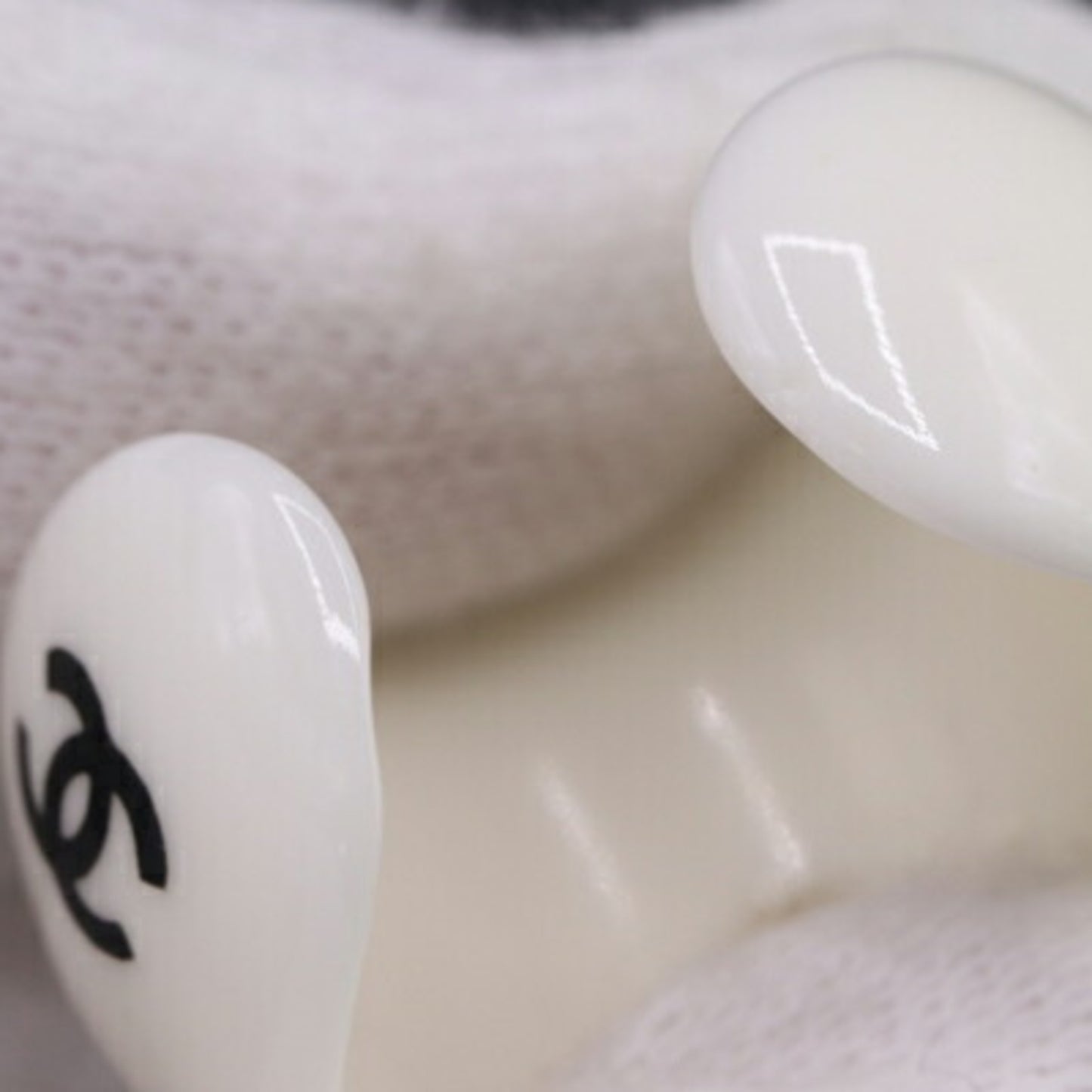 Chanel COCO Ring A16507 Ivory Black 01P 2001 Model Size 13/US 6.5-7 Women's CHANNEL