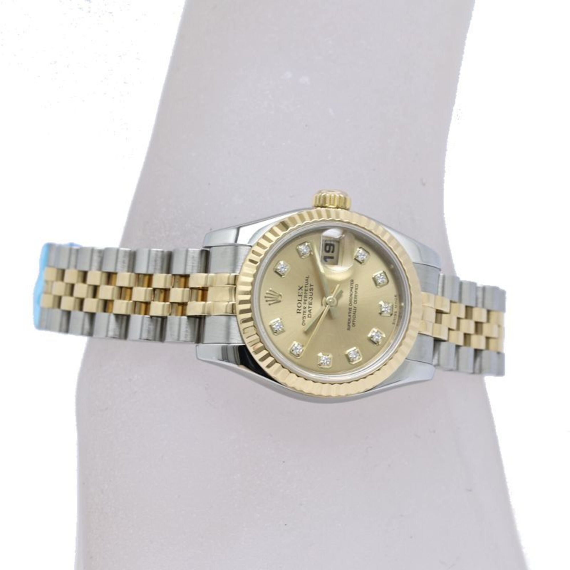 ROLEX Datejust 10P Diamond 179173G Women's Watch SSx18K Yellow Gold 40580 — Good