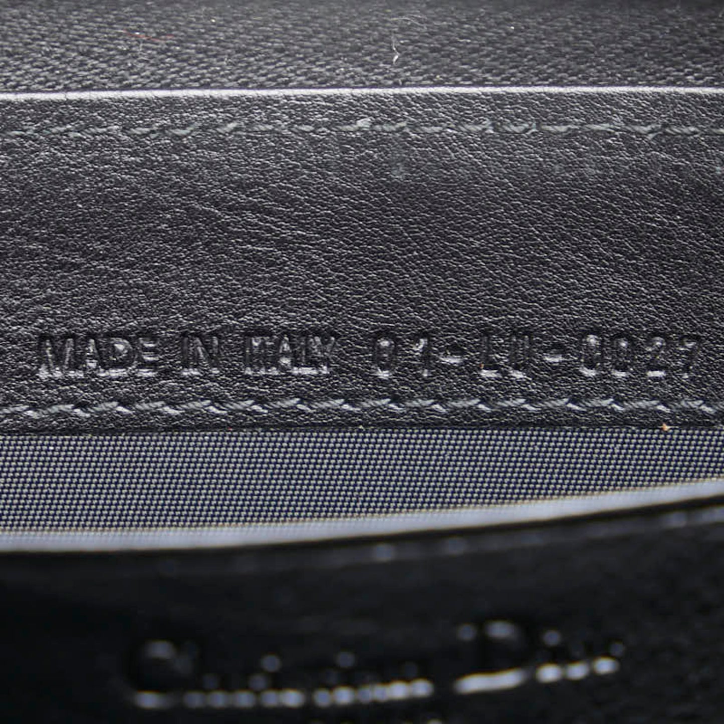 Christian Dior Dior Long Wallet Black Leather Women's