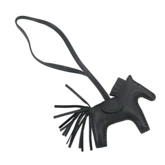 Hermes Rodeo PM So Black Accessory Bag Charm (Agneau Milo) — Like New