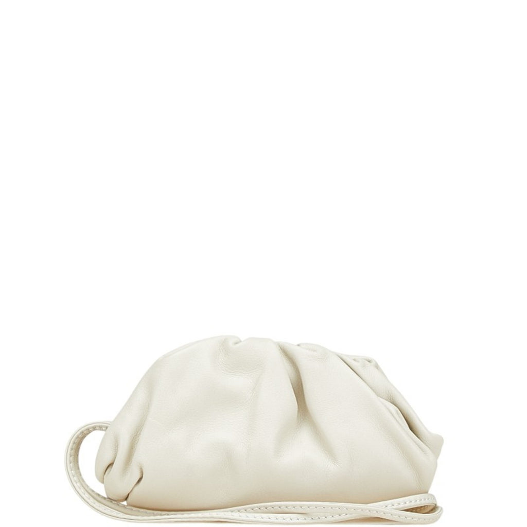 Bottega Veneta Mini The Pouch Shoulder Bag in Ivory Leather for Women