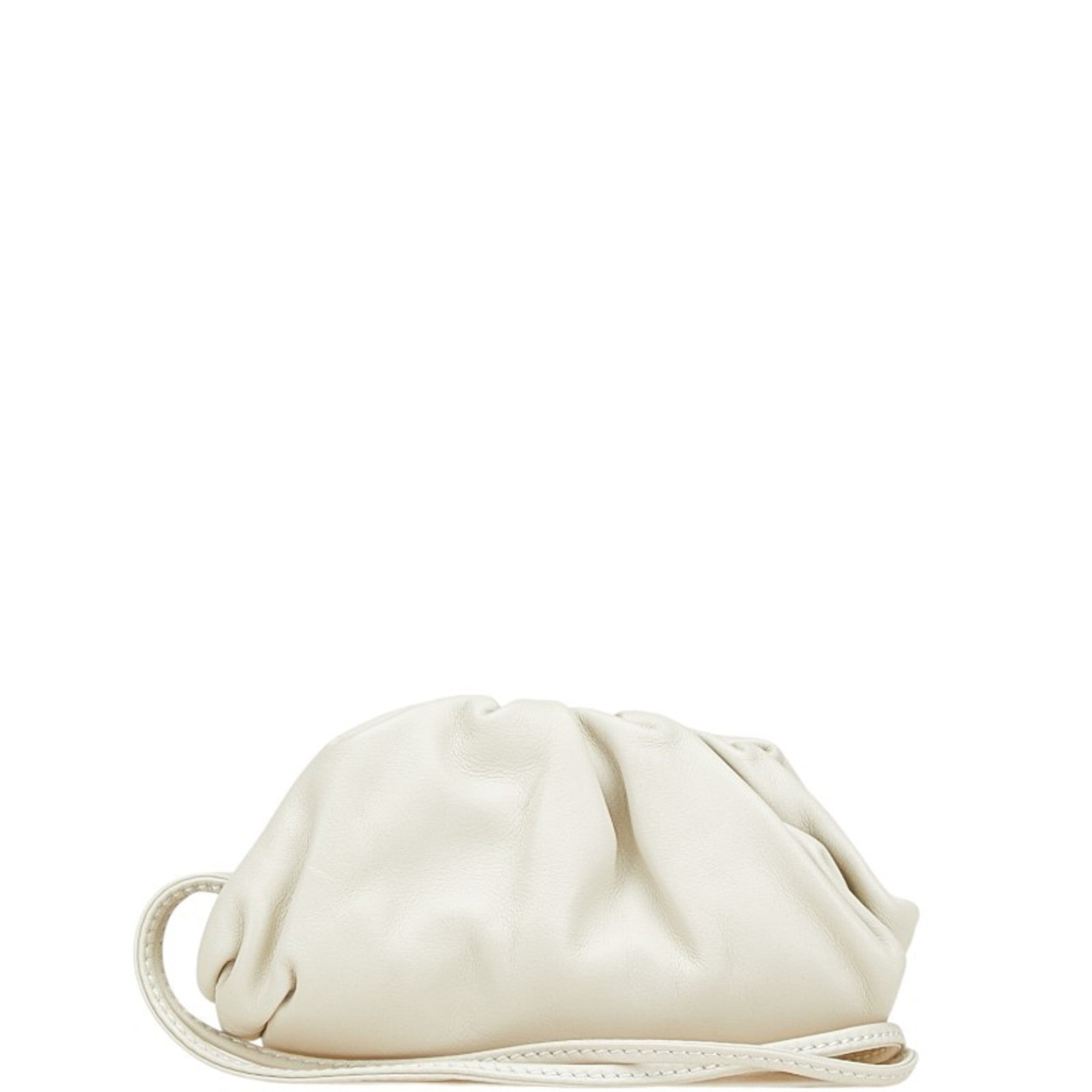 Bottega Veneta Mini The Pouch Shoulder Bag in Ivory Leather for Women