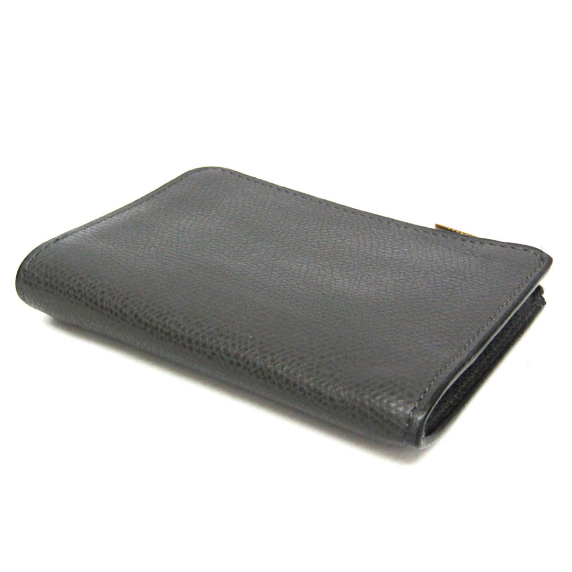 Valextra Multi-case Key Ring Men,Women Leather Coin Purse/coin Case Gray