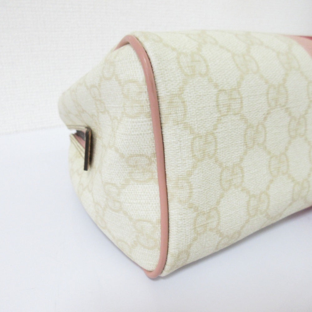 GUCCI Sherry Line GG Pattern Clutch Bag/Second Bag 189818 White/Pink Women's — Like New
