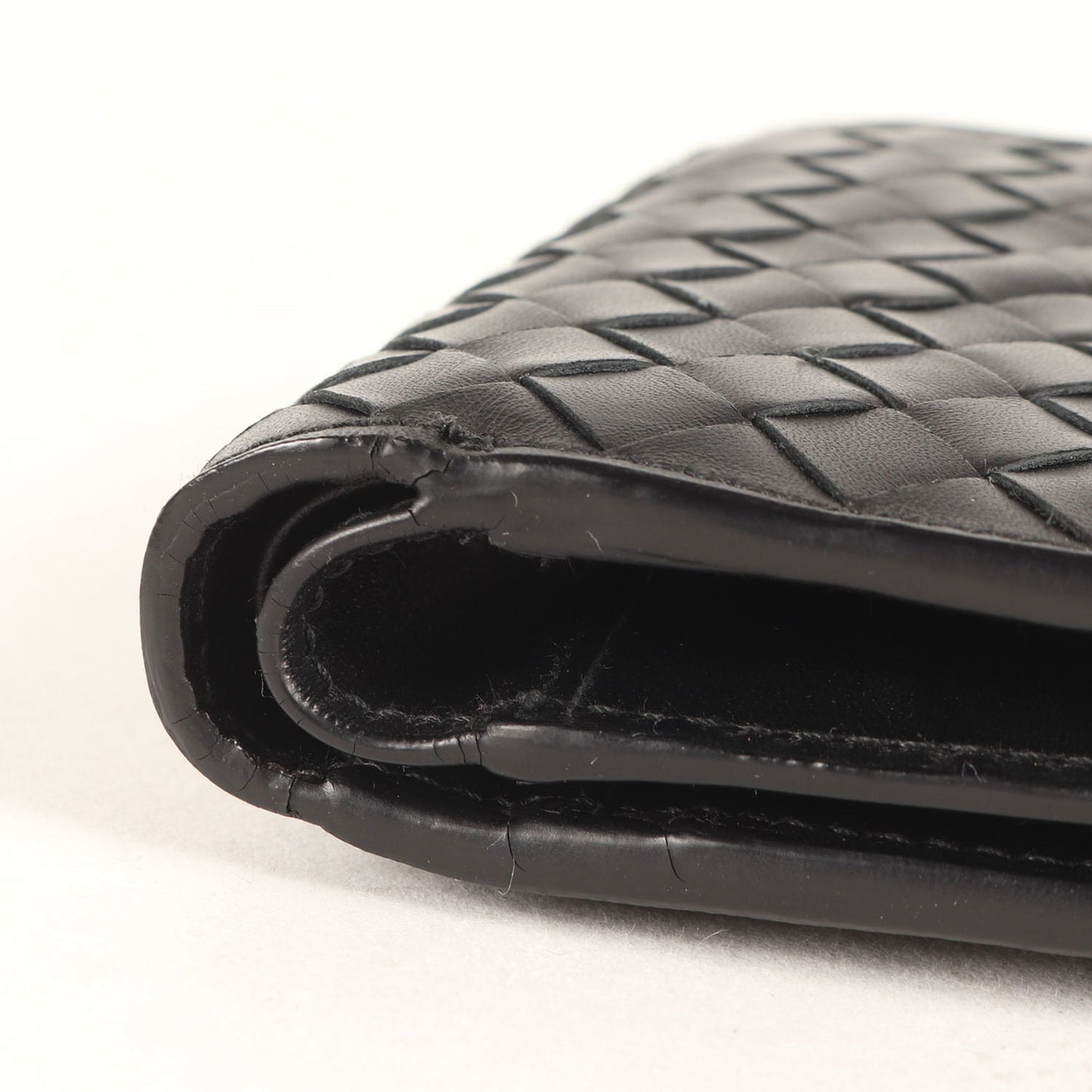 BOTTEGA VENETA Intrecciato Leather Wallet (180265 V4651) Black Men's