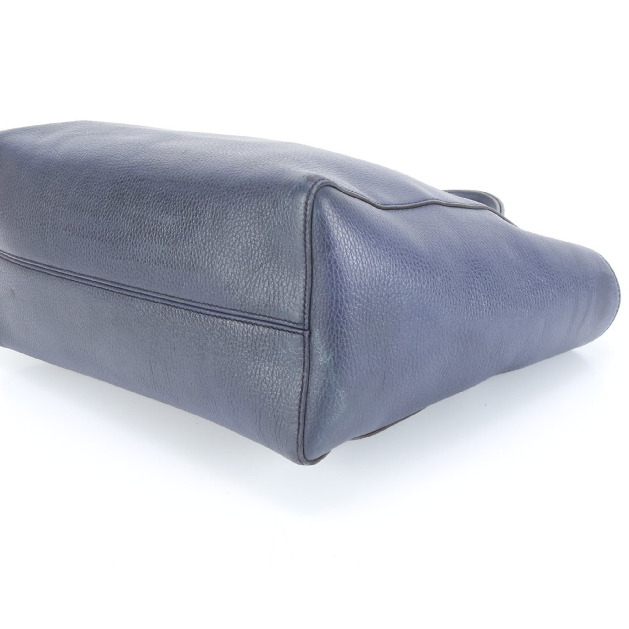 Gucci Swing 354397 Leather Tote Bag/Shoulder Bag, Navy, Women's