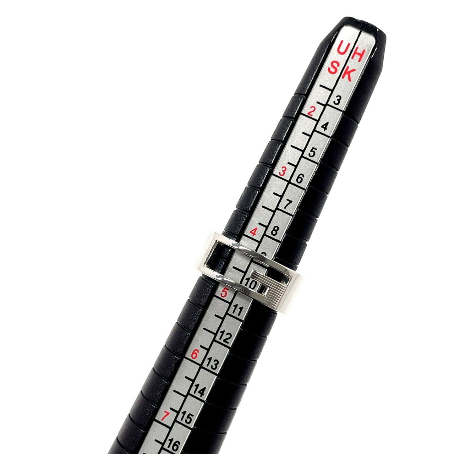 GUCCI Branded Cutout G Ring, 925 Sterling Silver, Size 8.5, Women's