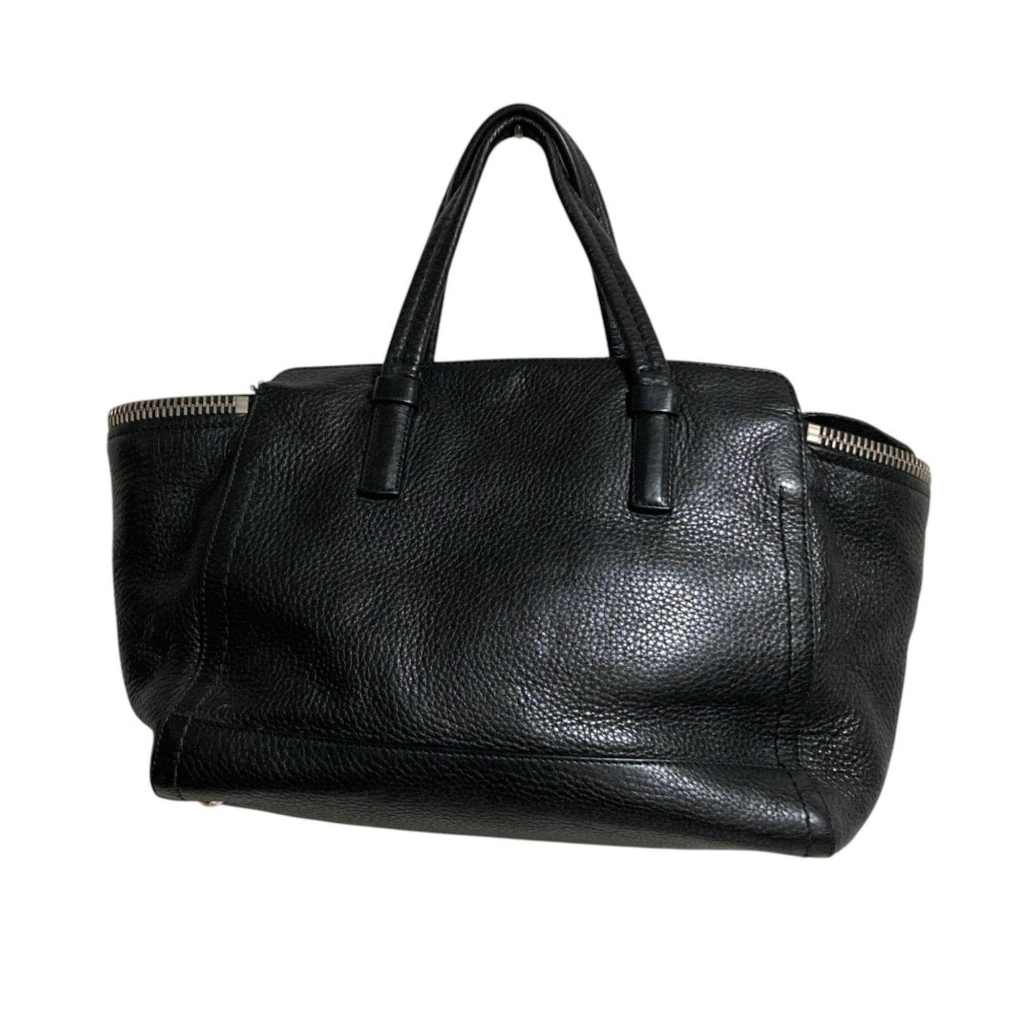 Salvatore Ferragamo Leather Gancini Handbag EZ-21 E424 Black Women's — Like New