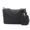 Prada Shoulder Bag in Nylon and Saffiano Leather, Black, for Men Women, 2VH113