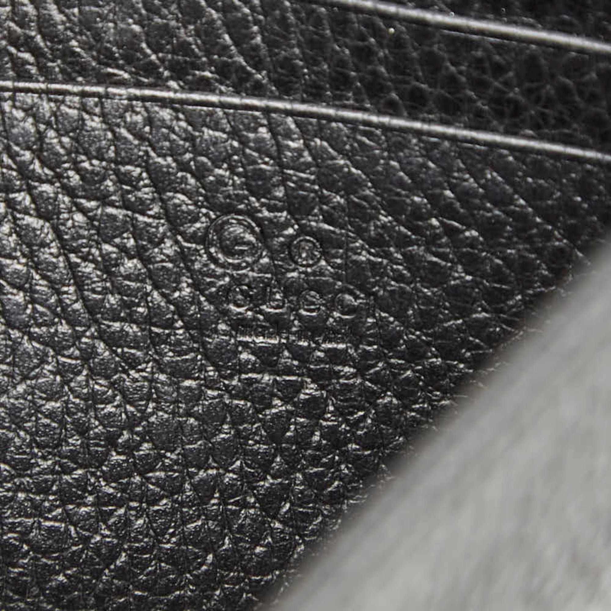 Gucci Interlocking G Long Wallet Chain Bag 510314 Black Gold Leather Women's GUCCI