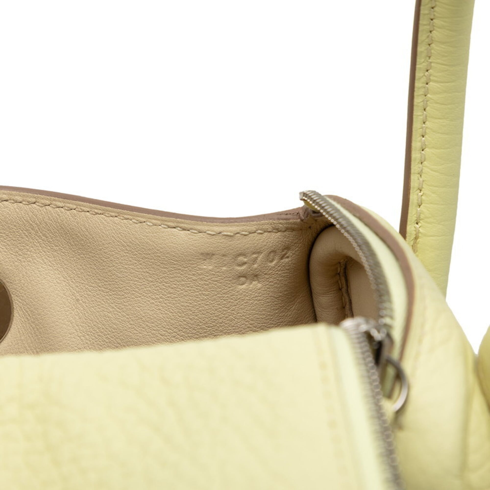 Hermes Lindy Mini Shoulder Bag/Handbag 2-Way Jaune Milton Yellow Taurillon Clemence Leather Women's HERMES — Like New