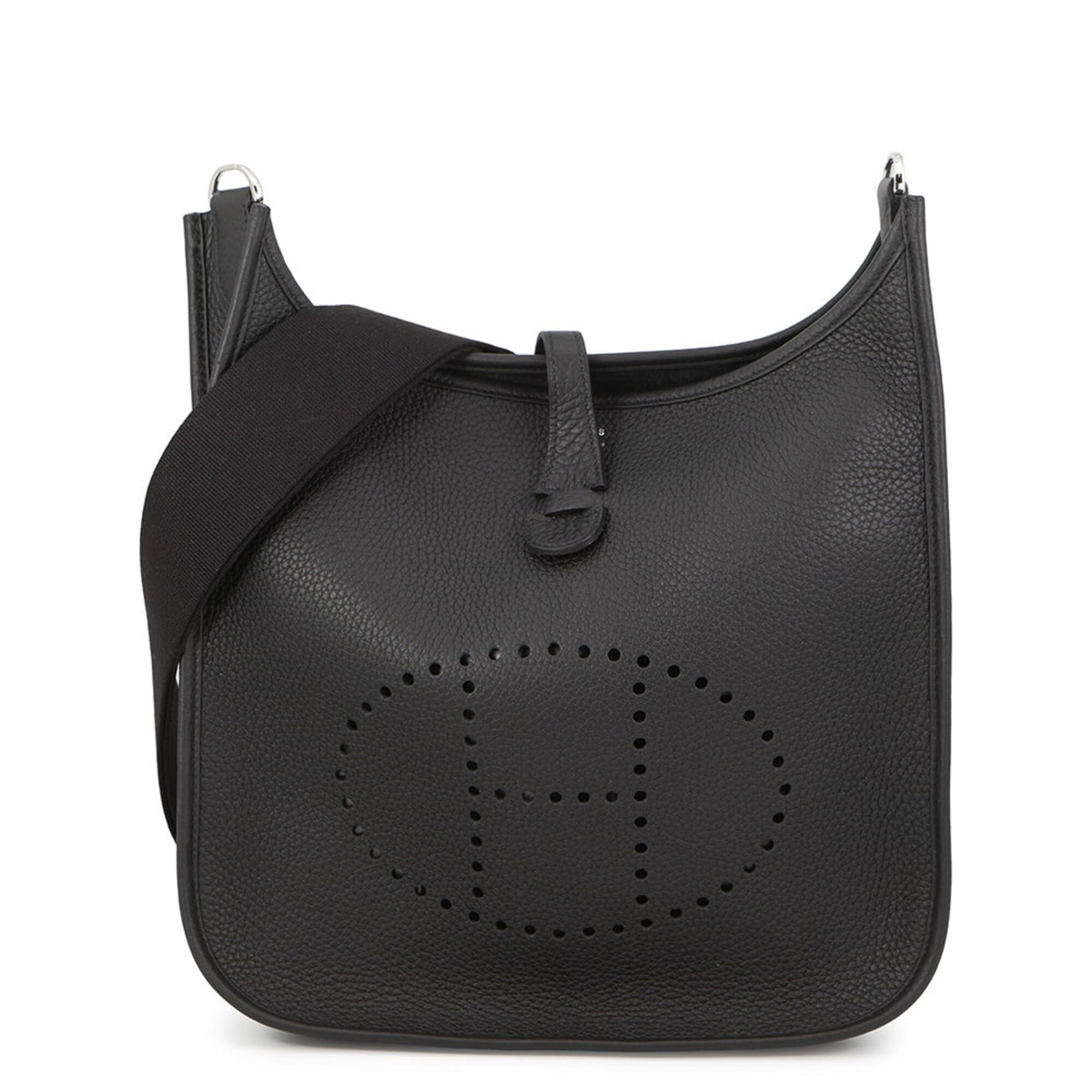 Hermes Evelyne 3 PM Shoulder Bag, Black, Taurillon Clemence Leather, G Stamp, Evelyne, Handbag, Women's, HERMES — Like New