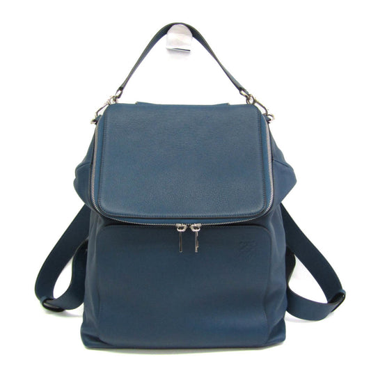 Loewe Goya Backpack 316.30.P40 Women's Leather Backpack Blue