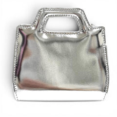 Salvatore Ferragamo FERRAGAMO Wanda Mini Gancini Leather 2-Way Chain Shoulder Pouch Bag, Silver, Made in Italy, Women's, with Dust Bag — Like New
