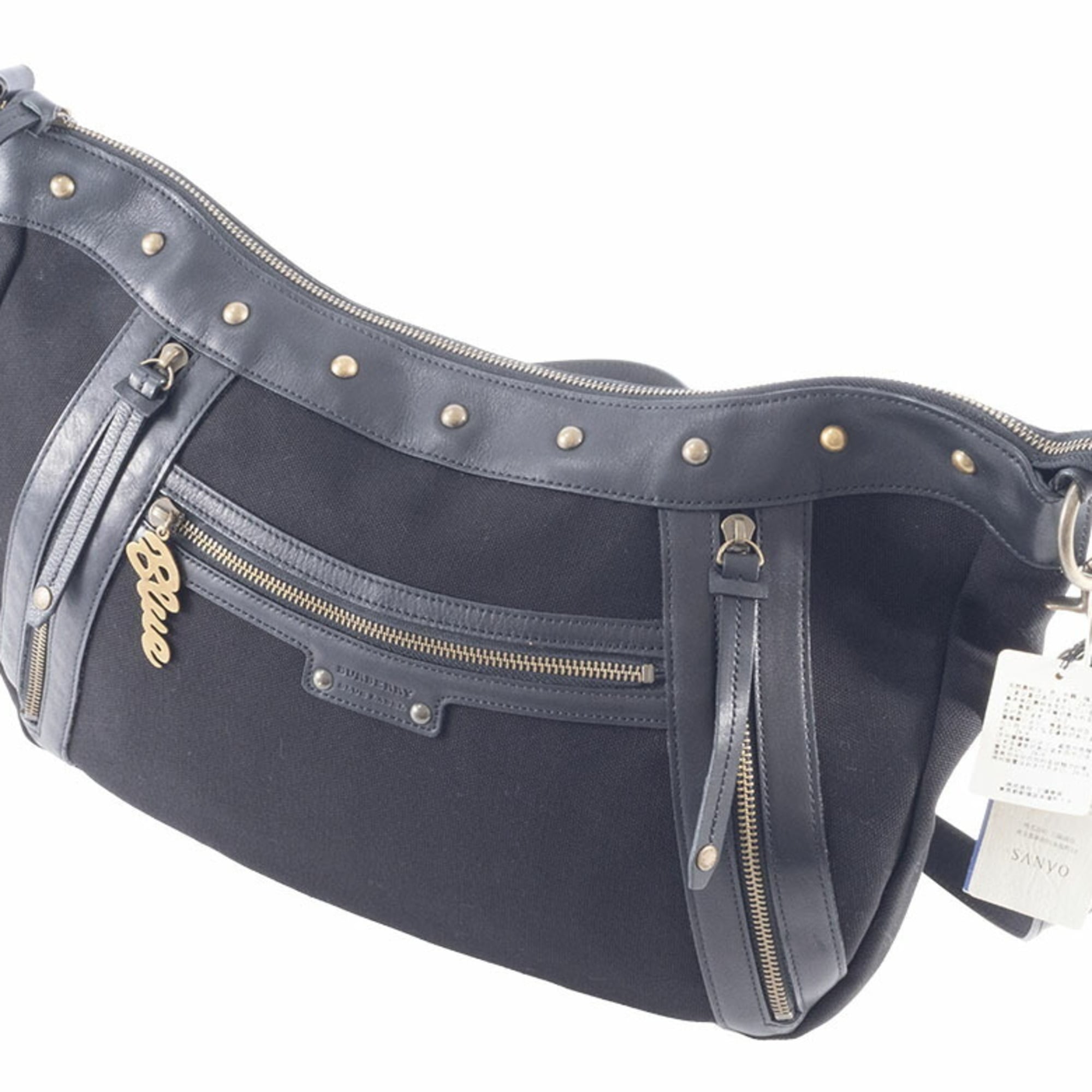 Burberry Canvas Shoulder Bag Leather Black Women's Blue Label Crossbody BURBERRY — Like New