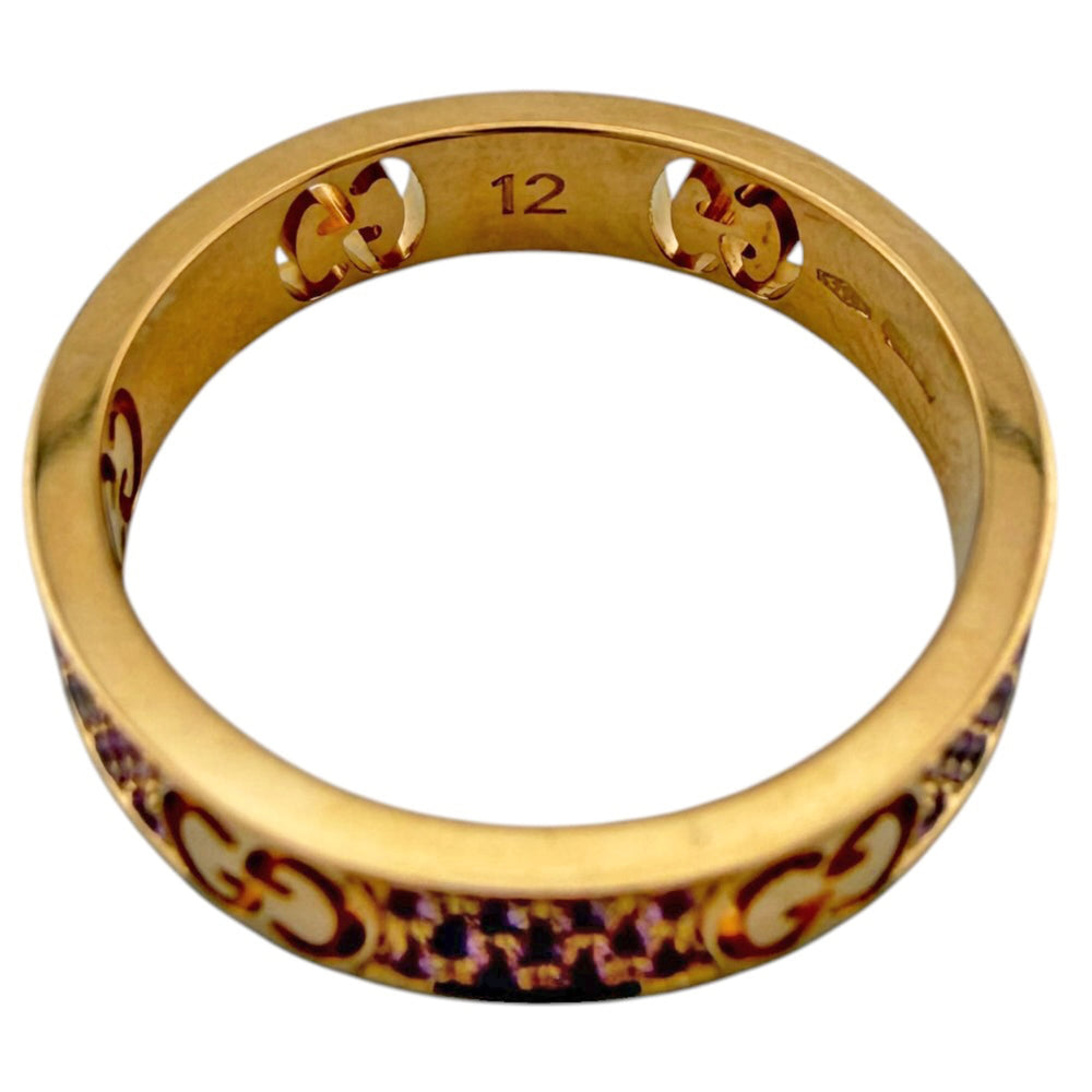 Gucci Icon Stardust Ring, 18K Pink Gold, Sapphire, Women's — Like New