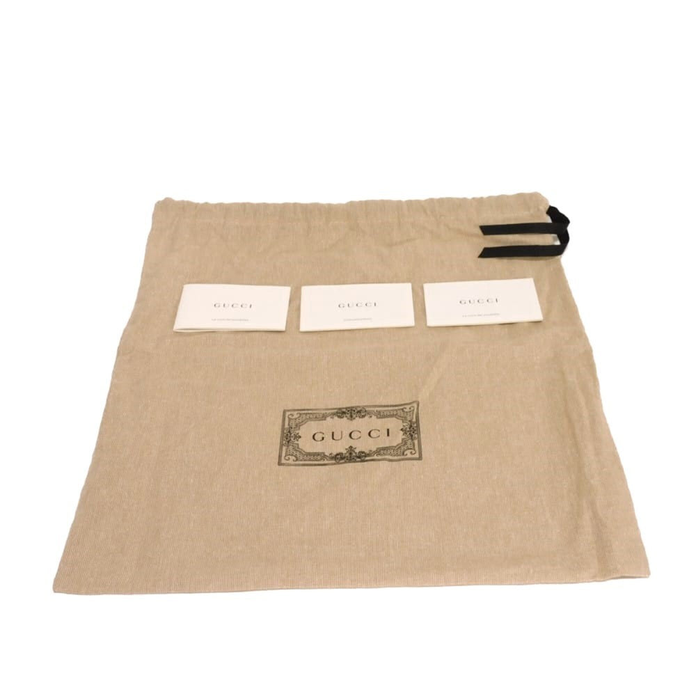 Gucci GUCCI Clutch Bag Logo Print Pouch Canvas Brown GG Supreme Cotton Linen Natural 777165 FACUL 8451 Men's — New - Store Return