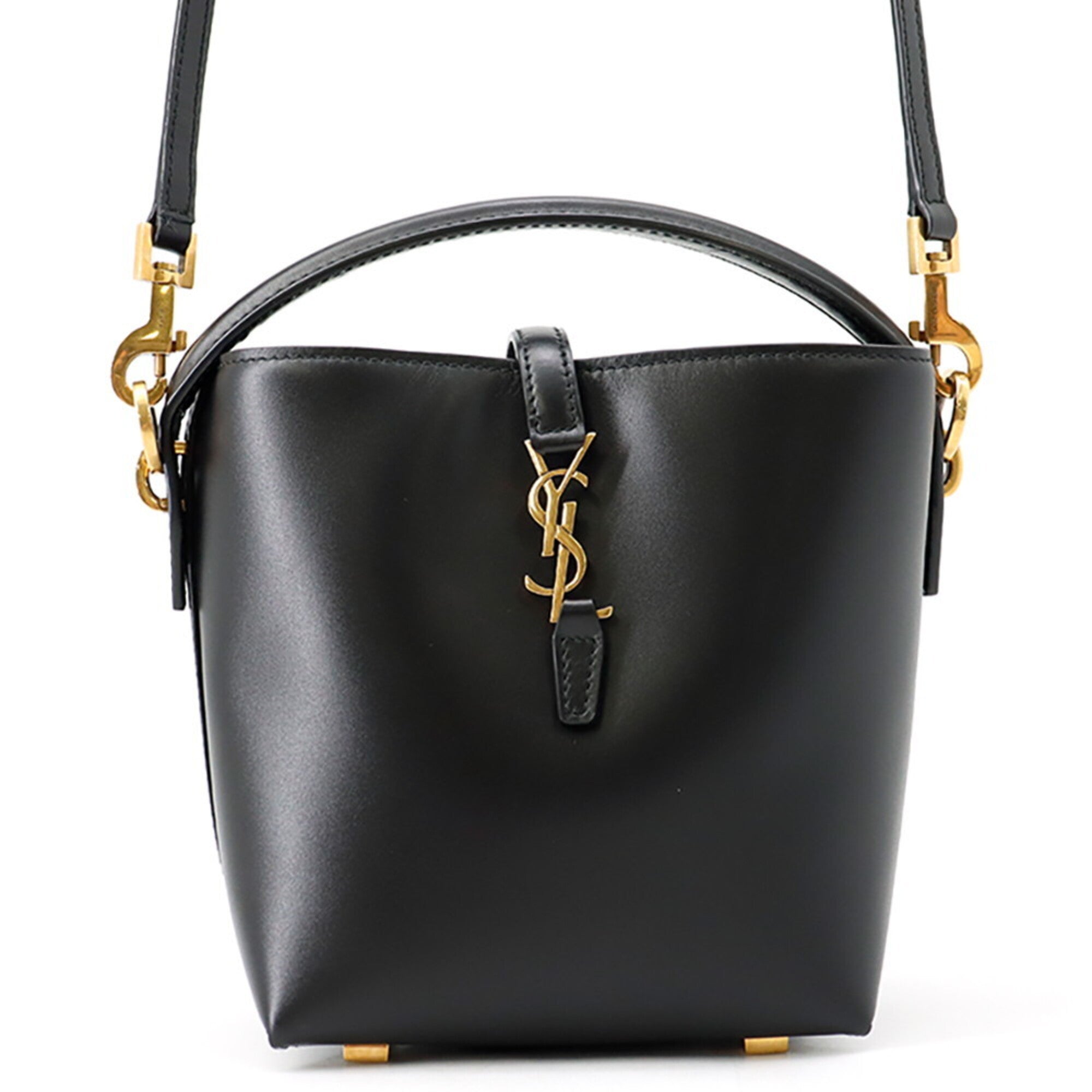 Yves Saint Laurent Saint Laurent Paris Handbag LE 37 Mini Bucket Bag Calf Leather 765870 SAINT LAURENT PARIS Black 2-way — Like New