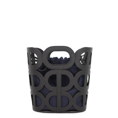 Hermes handbag Chaine d'Ancre Black Navy Veau Madame Silk Y stamp HERMES — Like New
