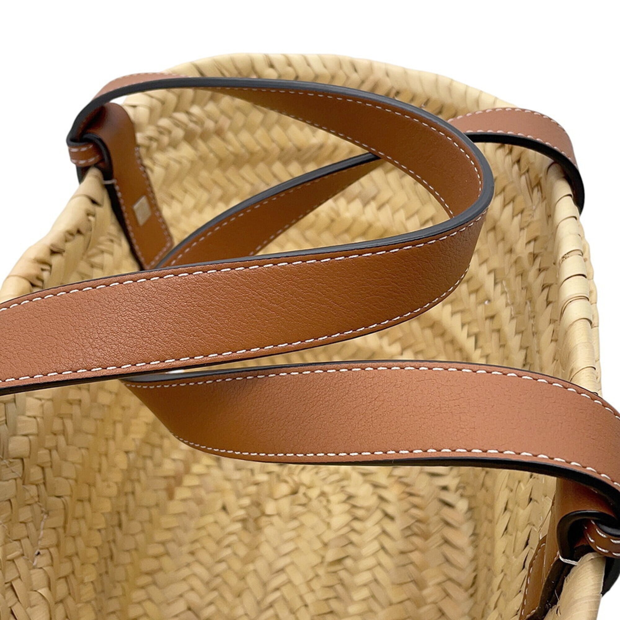 Loewe handbag, basket bag, small, raffia leather, 327.02.S93, LOEWE — Like New