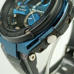 CASIO Casio Watch G-SHOCK G-STEEL G-Shock G-Steel GST-200CP-2AJF Black & Blue Dial Resin Stainless Steel Men's Digital Quartz — Good
