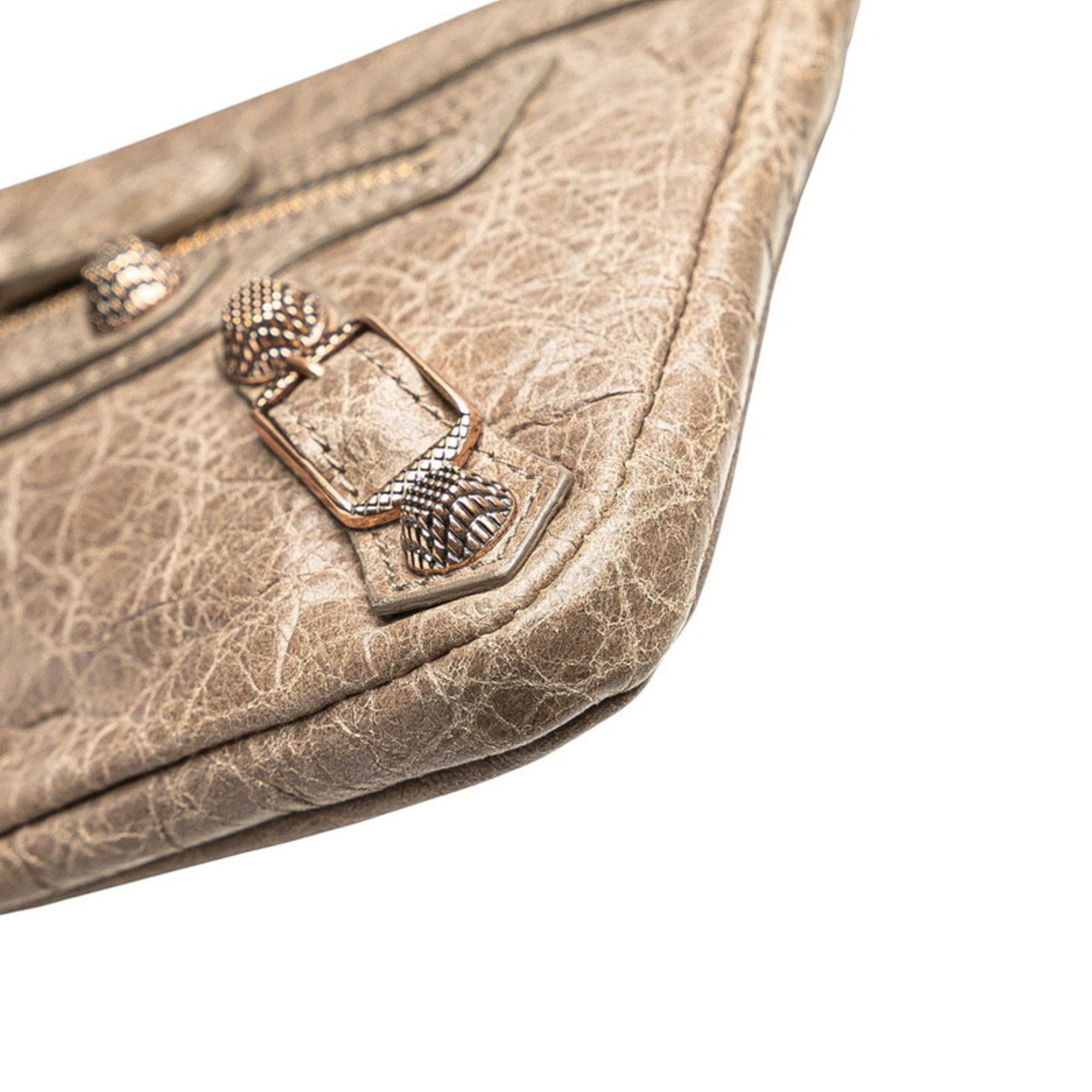 Balenciaga Giant Hip Pouch Coin Purse 272440 Brown Leather Women's BALENCIAGA