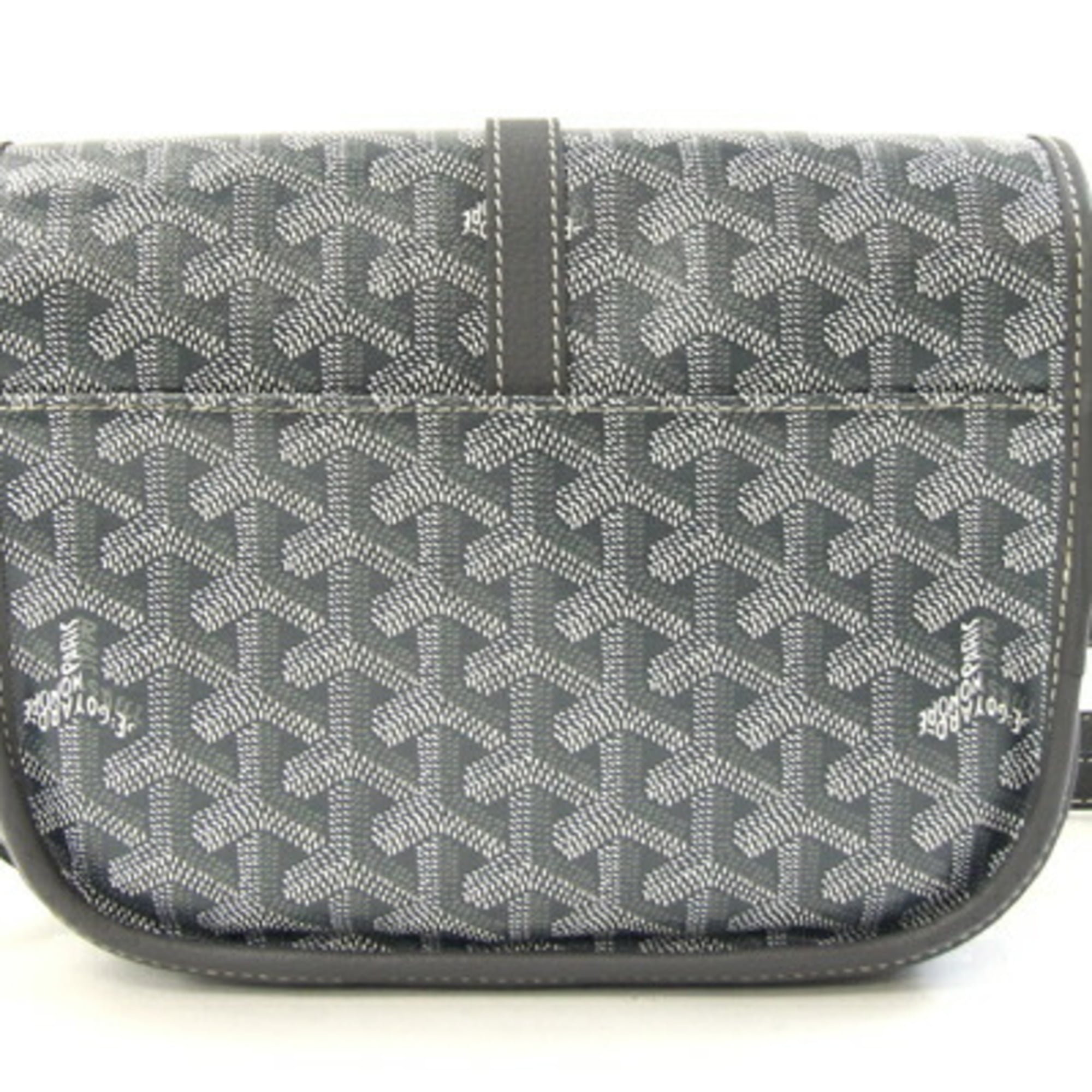 Goyard Belvedere Shoulder Bag BELVE3PMLTY51CG51P Gray Toile Leather Crossbody for Women