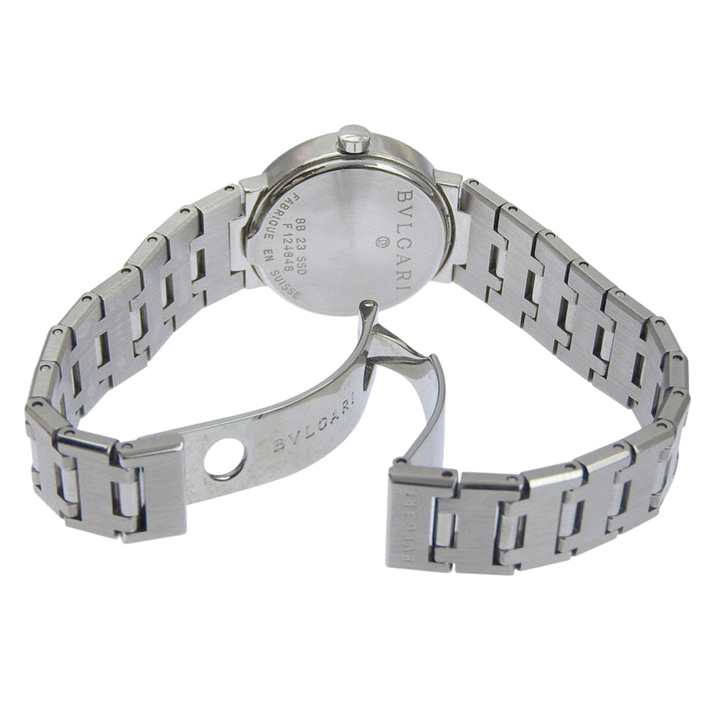 BVLGARI Watch BB23SS Stainless Steel Quartz Analog Display Black Dial Women's — Very Good