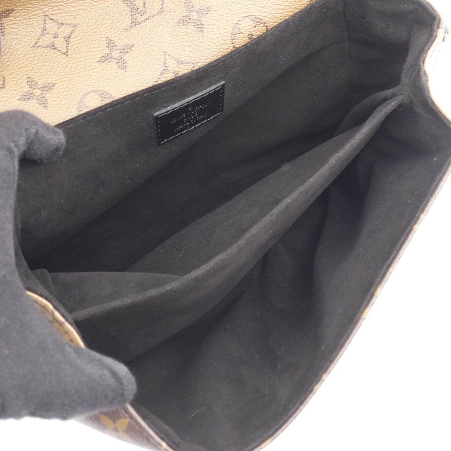 Louis Vuitton Metis MM Monogram Reverse Pochette Handbag, Coated Canvas and Leather, Women's, Brown Black, M44876