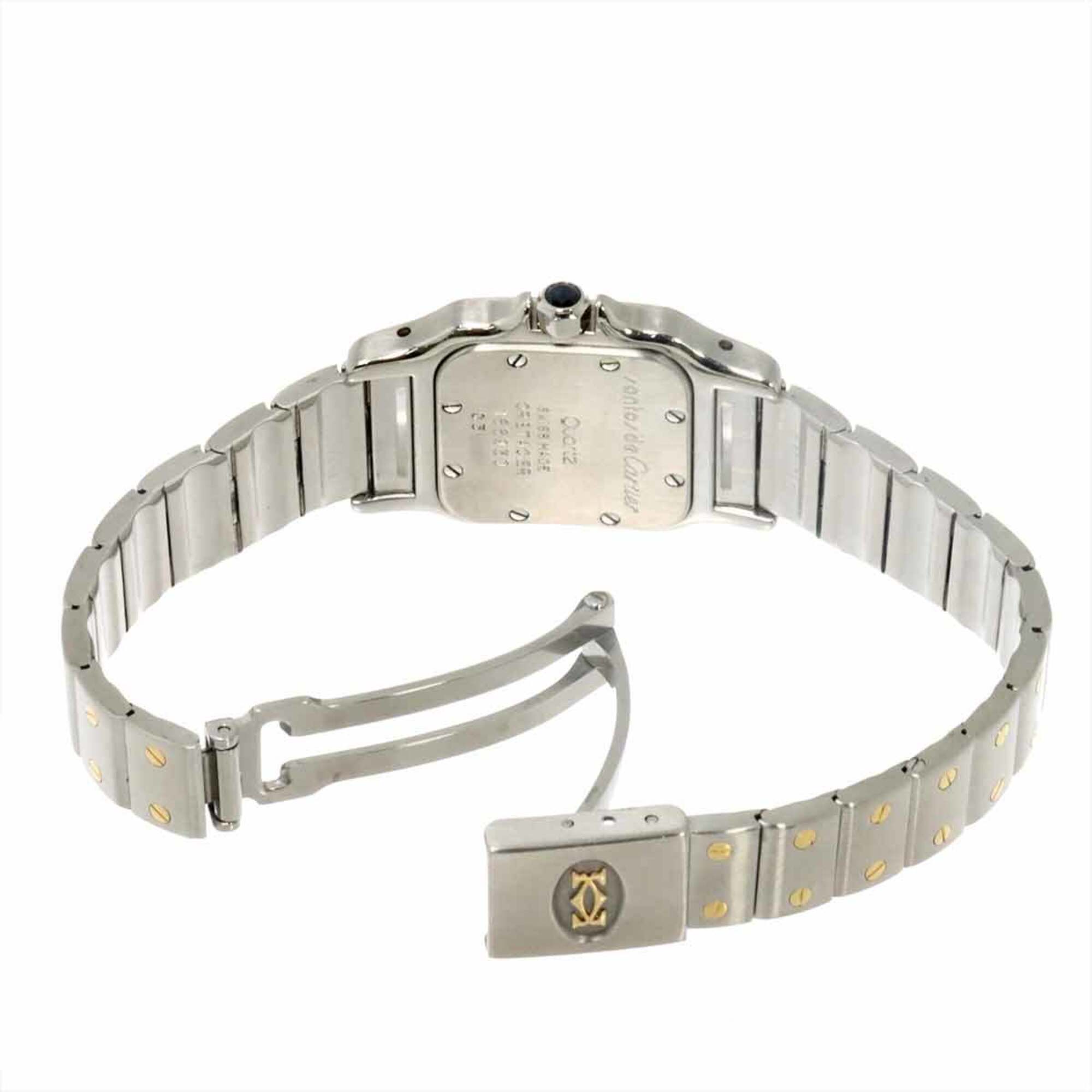 Cartier Santos Galbee SM W20012C4 Two-Tone Ladies' Watch, Ivory & 18K Yellow Gold, Quartz Watch — Very Good