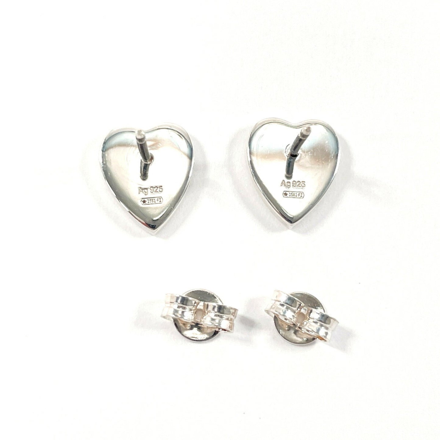 GUCCI Trademark Heart Shape 223990 J8400 8106 Earrings, Silver 925, Silver, Women's