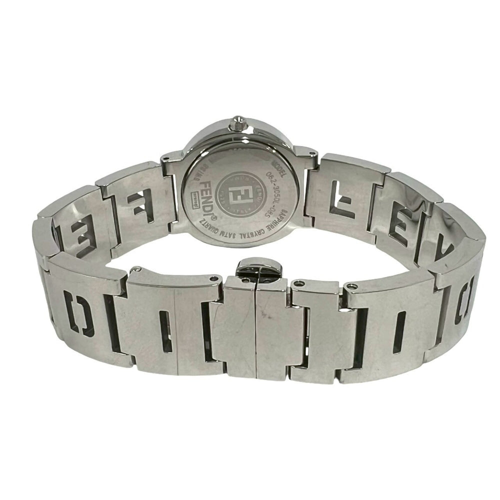 FENDI 3050L Logo Motif Stainless Steel Quartz Watch Silver 31341 — Good