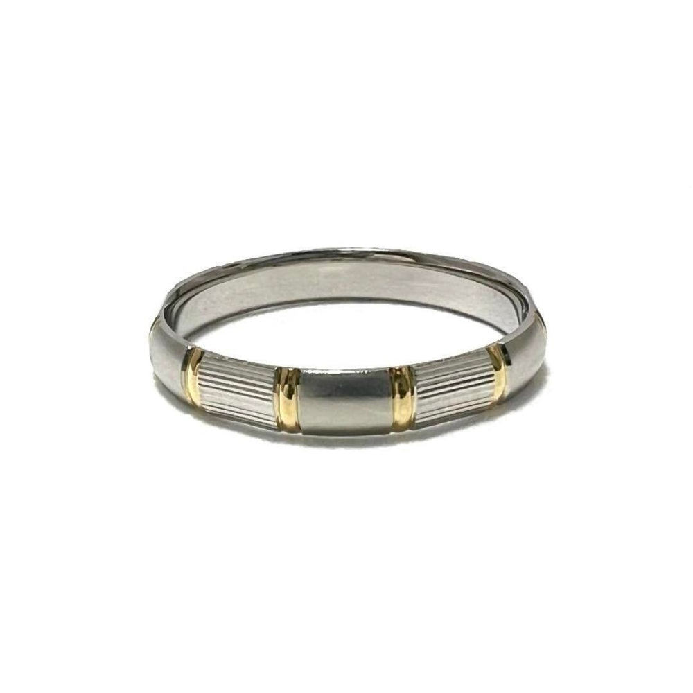 CELINE Men's Ring Platinum Yellow Gold K18 Combi Trim Off — Like New
