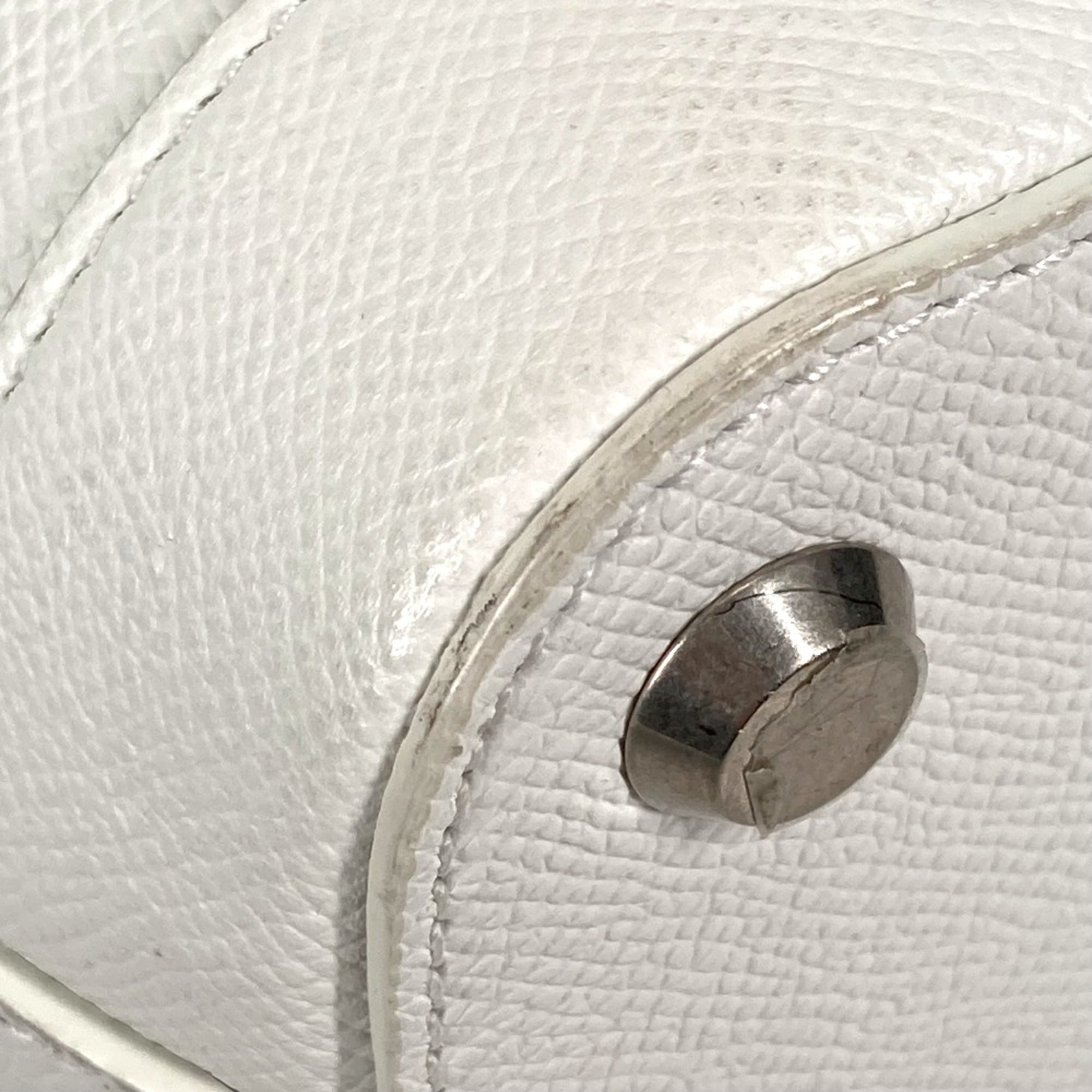 Balenciaga 596159 logo 2WAY Hand Bag Tote Bag Crossbody Shoulder Bag White Black — Like New