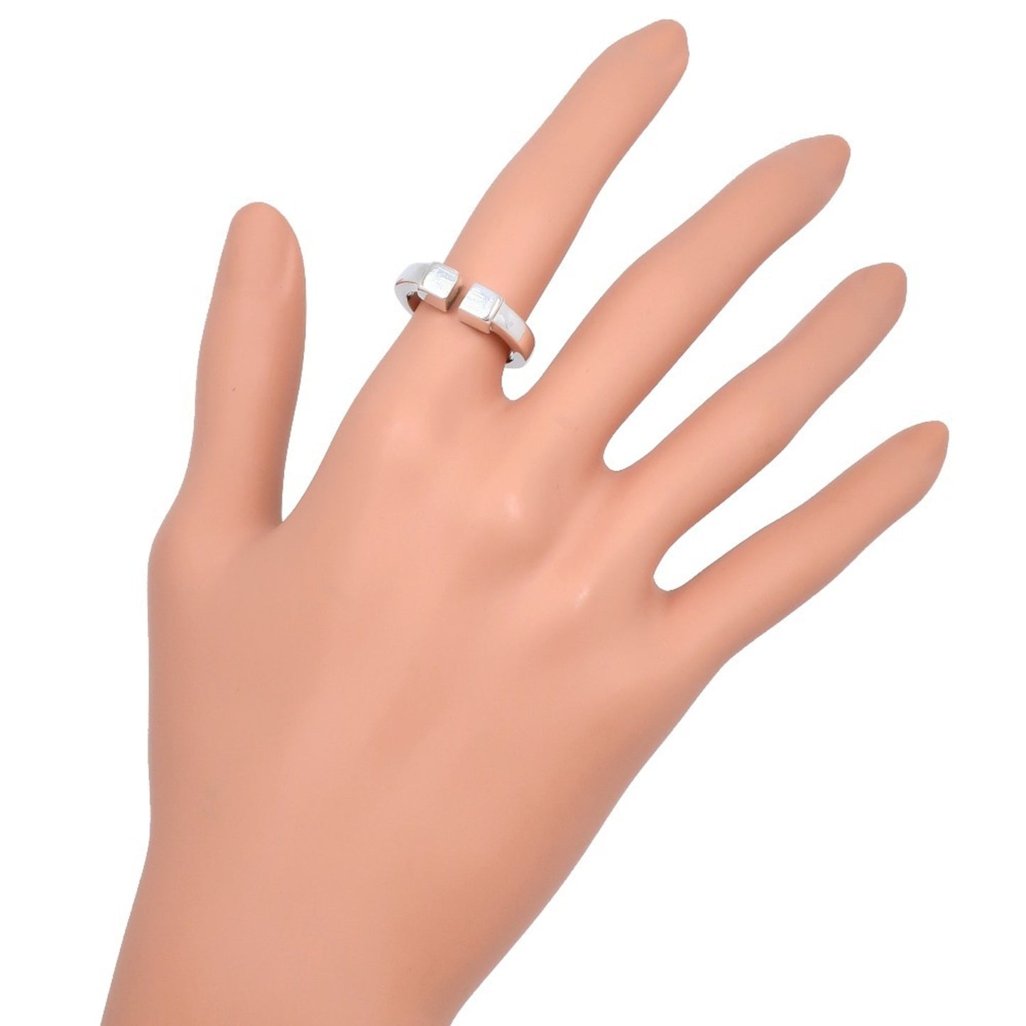 Gucci Square G Ring, Size 12, Fork Sterling Silver, Approx. 6.5g, Women's