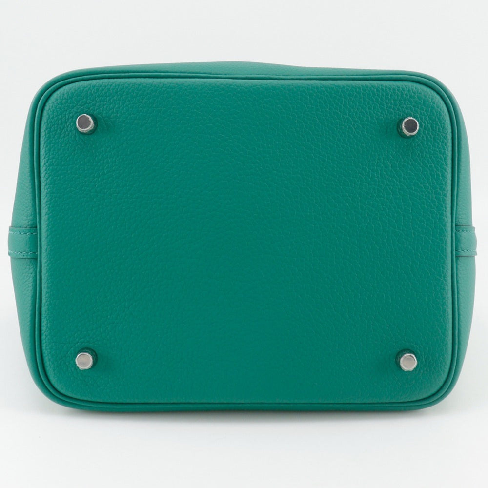 Hermes Hermès Picotin Lock 22 MM Handbag in Taurillon Maurice Vert Gate, 2022, Green, U A5 Strap Clasp, Women's — Like New