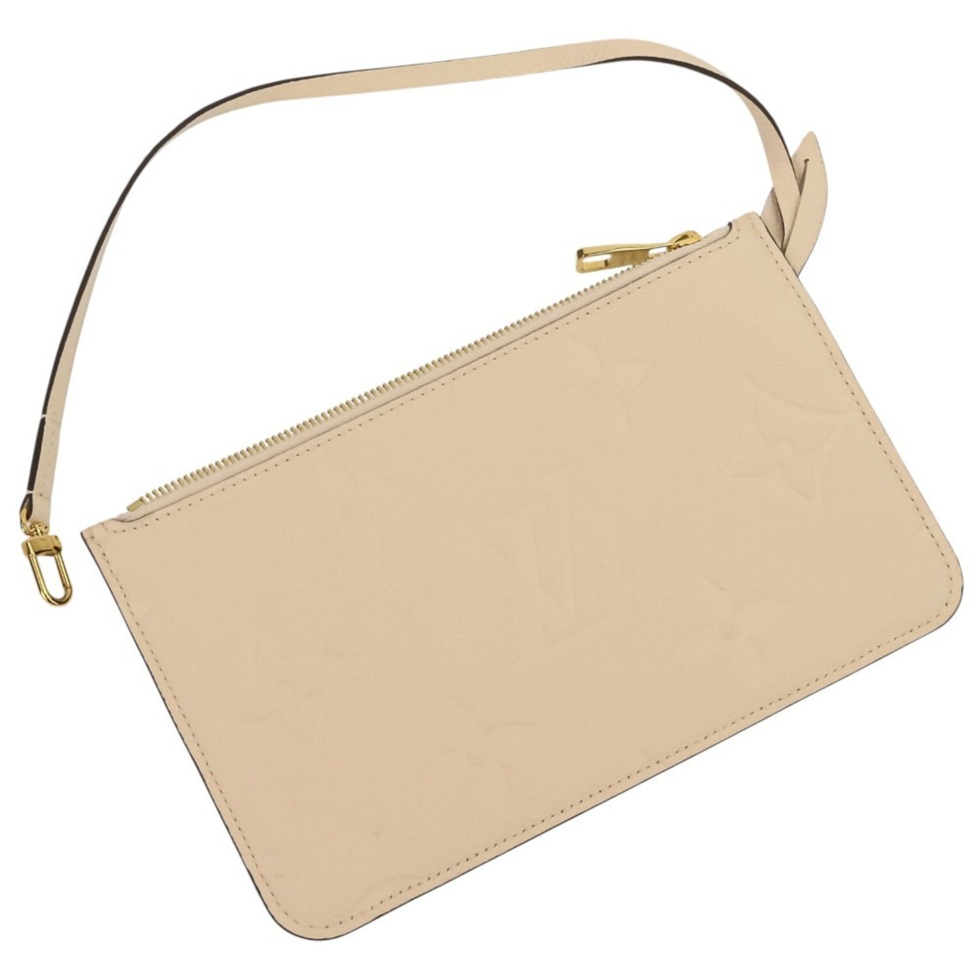 LOUIS VUITTON Monogram Empreinte Neverfull MM Tote Bag M46676 Crème Women's — Like New