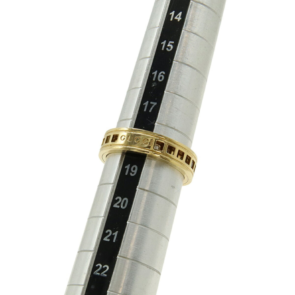 GUCCI Scroll Ring, 18KYG (750YG) Yellow Gold, Size #19 (approximately Japanese size 1) — Like New