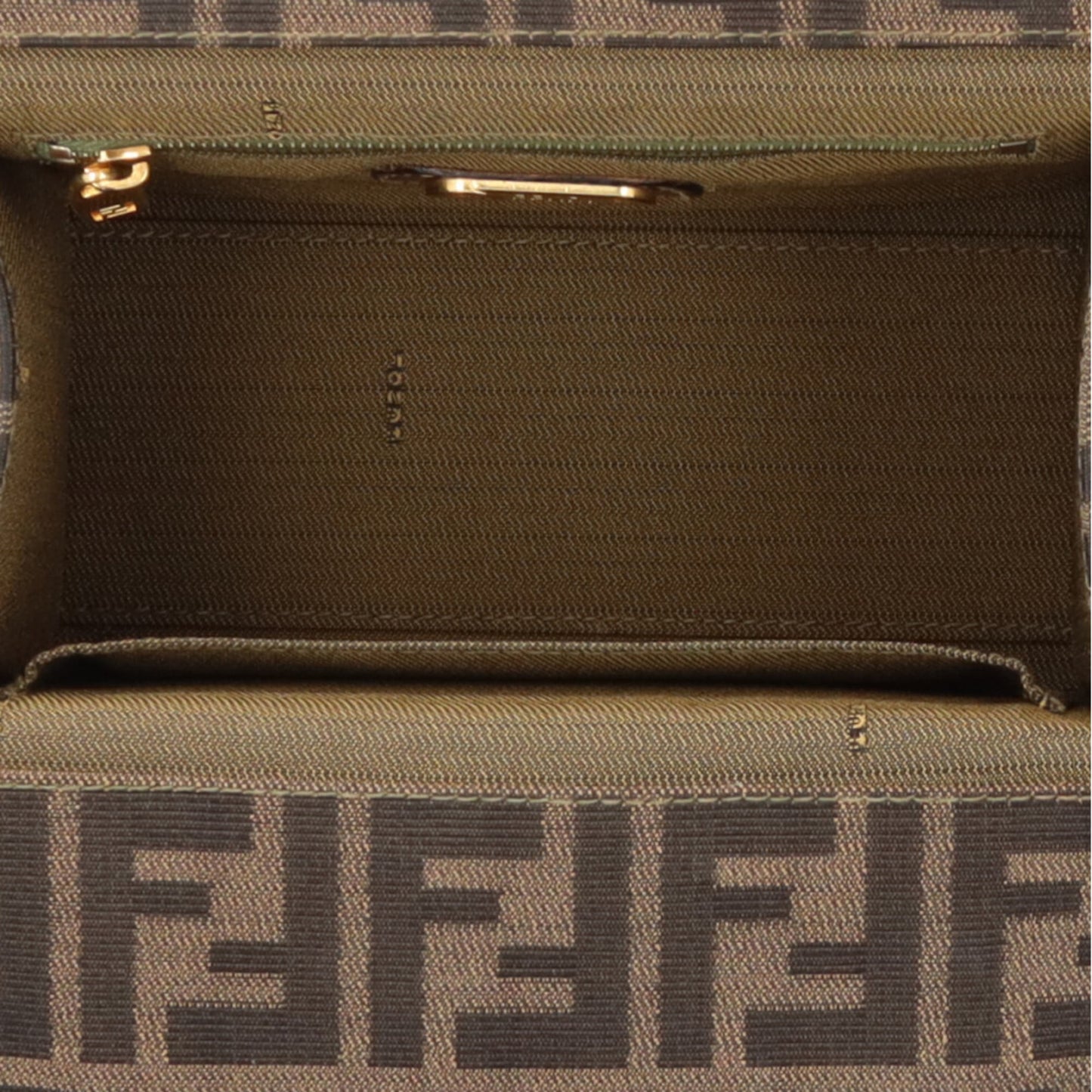 Pre-owned Fendi Zucca Vanity Shoulder Bag in Brown Canvas, Women's, 2-Way