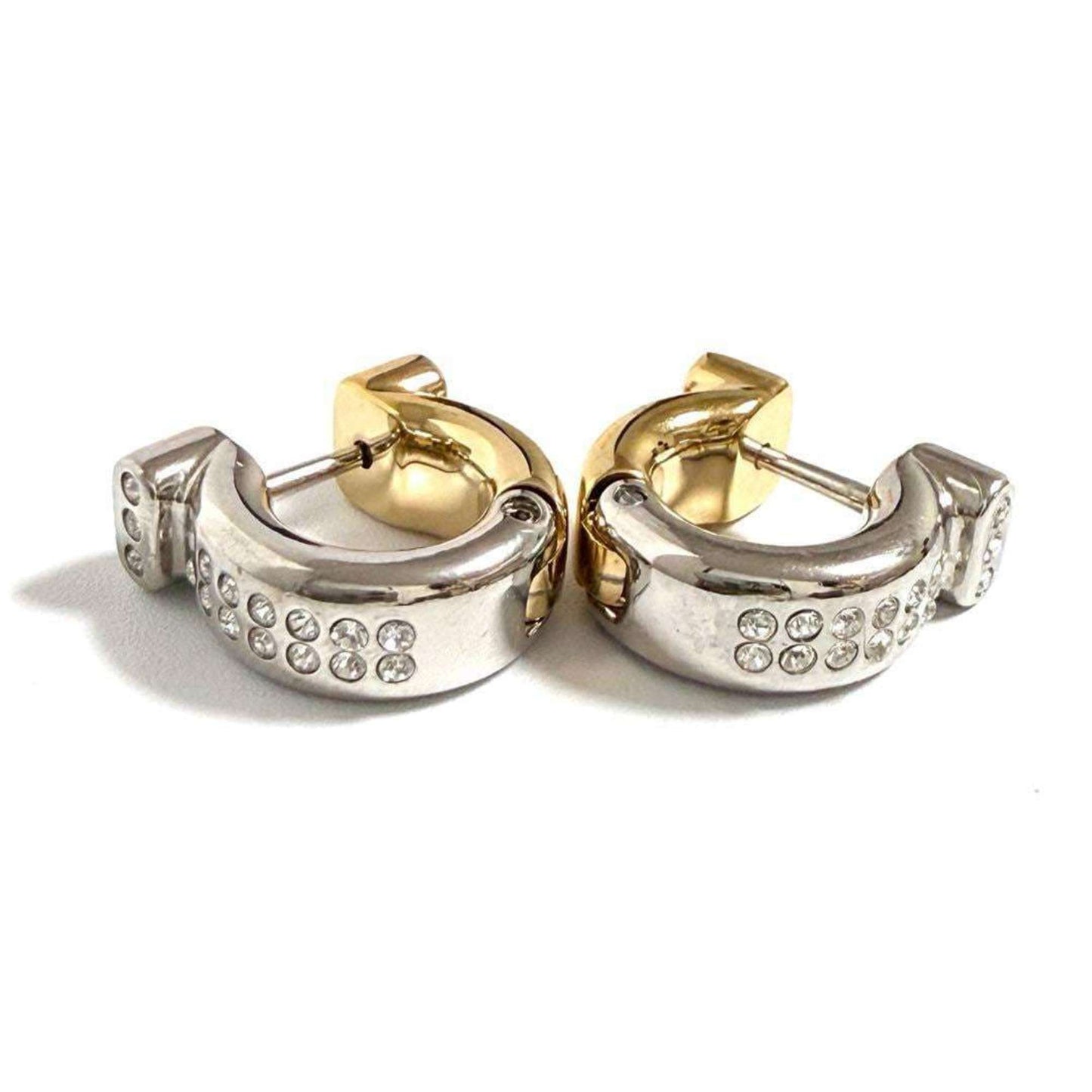 Salvatore Ferragamo Ferragamo Women's Gancini Crystal Hoop Earrings