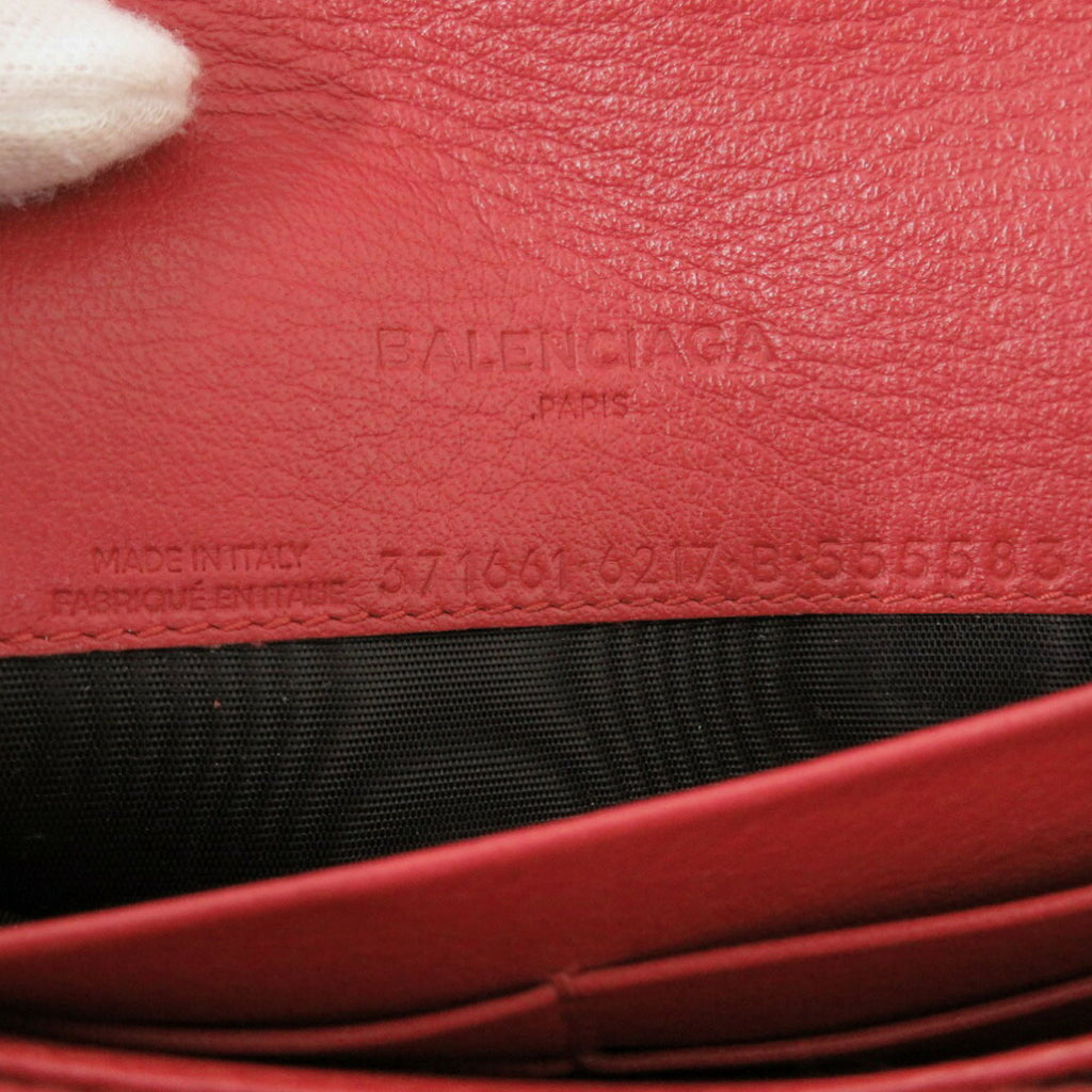 Balenciaga 371661 Calf Leather Red Long Wallet 1553BALENCIAGA