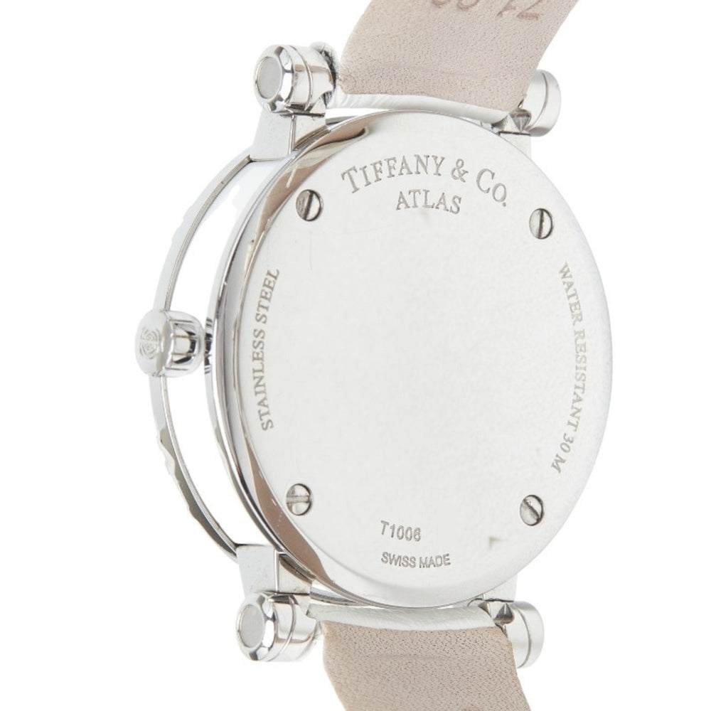 Tiffany & Co. Atlas Heart Watch Z1300.11.11A20A71A Quartz White Dial Stainless Steel Leather Strap Ladies' TIFFANY&Co — Good